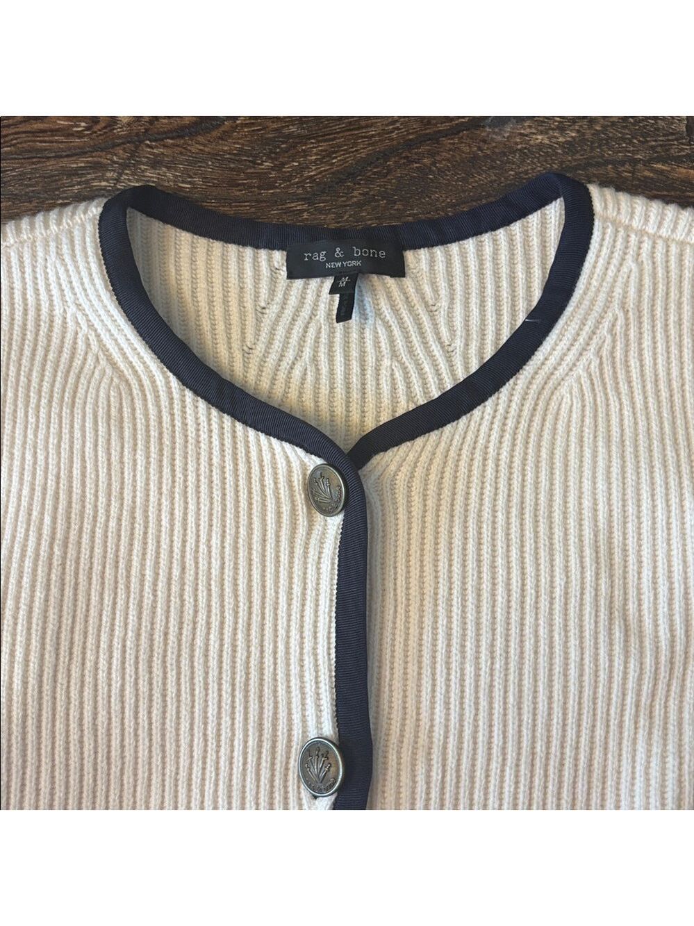 Rag & Bone Nancy Merino Wool-Blend Cardigan Medium EUC - Picture 4 of 8